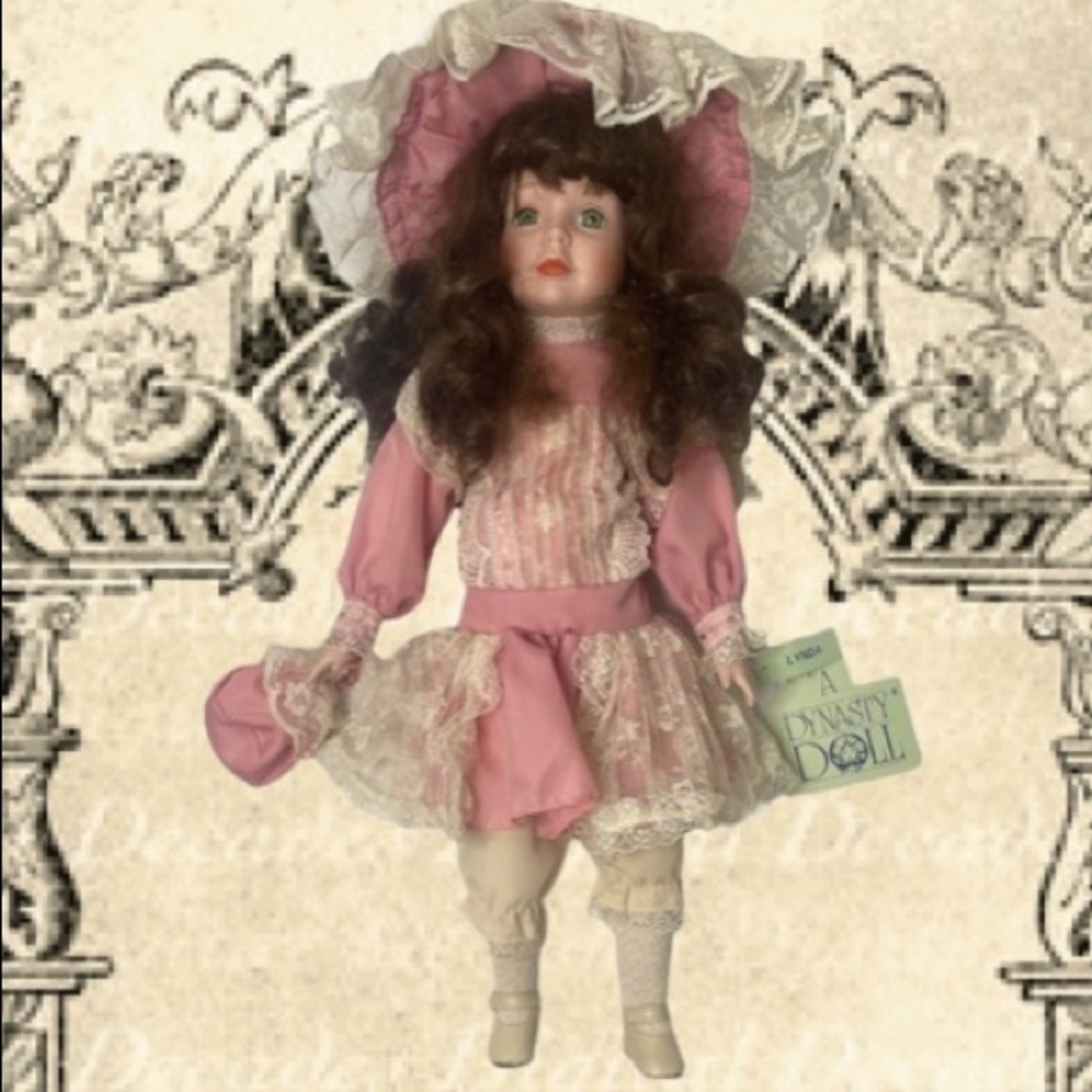 Vintage Dynasty Doll Collection Lydia Victorian Lace Cottagecore Porcelain Doll